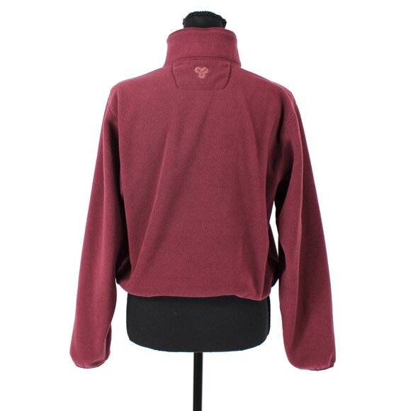 Aritzia TNA TnAction Polartec Burgundy Quarter Zip Fleece Pullover Jacket XS - Picture 5 of 7